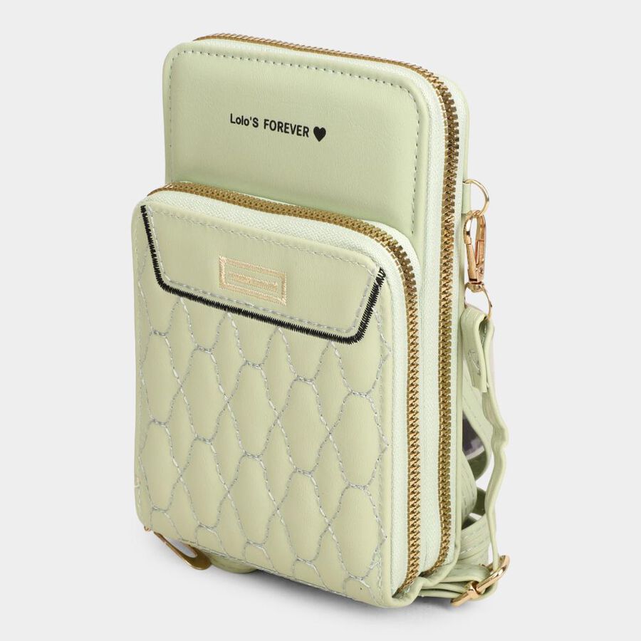 Women's Colour Block Polyurethane Sling Bag, , large image number null