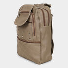 Women's Beige Polyurethane Backpack, , small image number null