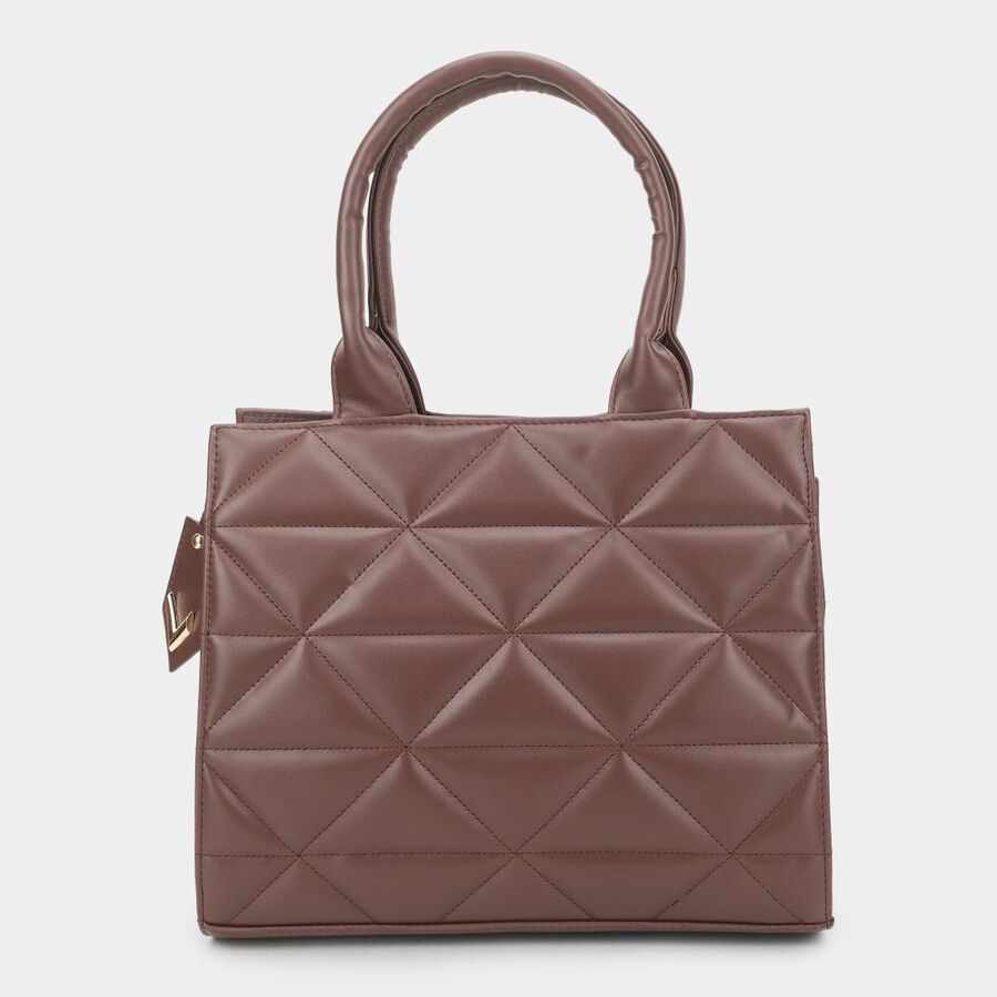 Women's Brown PU Handbag , , large