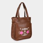 Tan PU Shopping Bag, , small