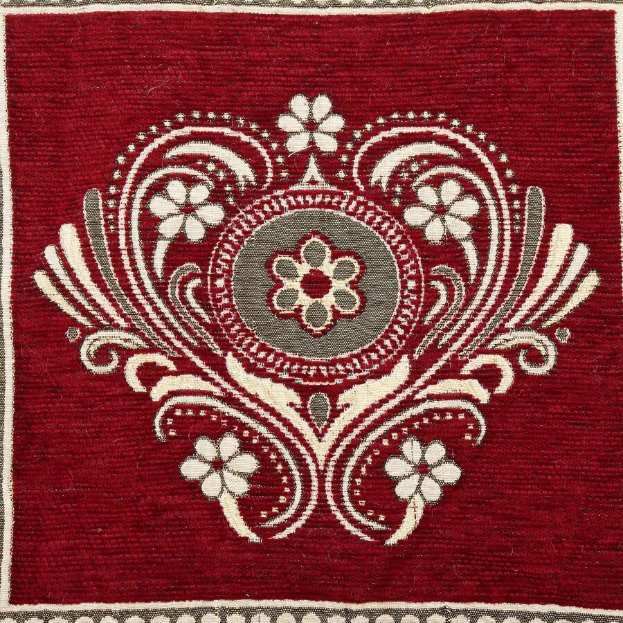 Maroon Cotton Bolster Cover, , large image number null