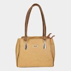 Women's Beige Polyurethane Hand Bag, , small image number null