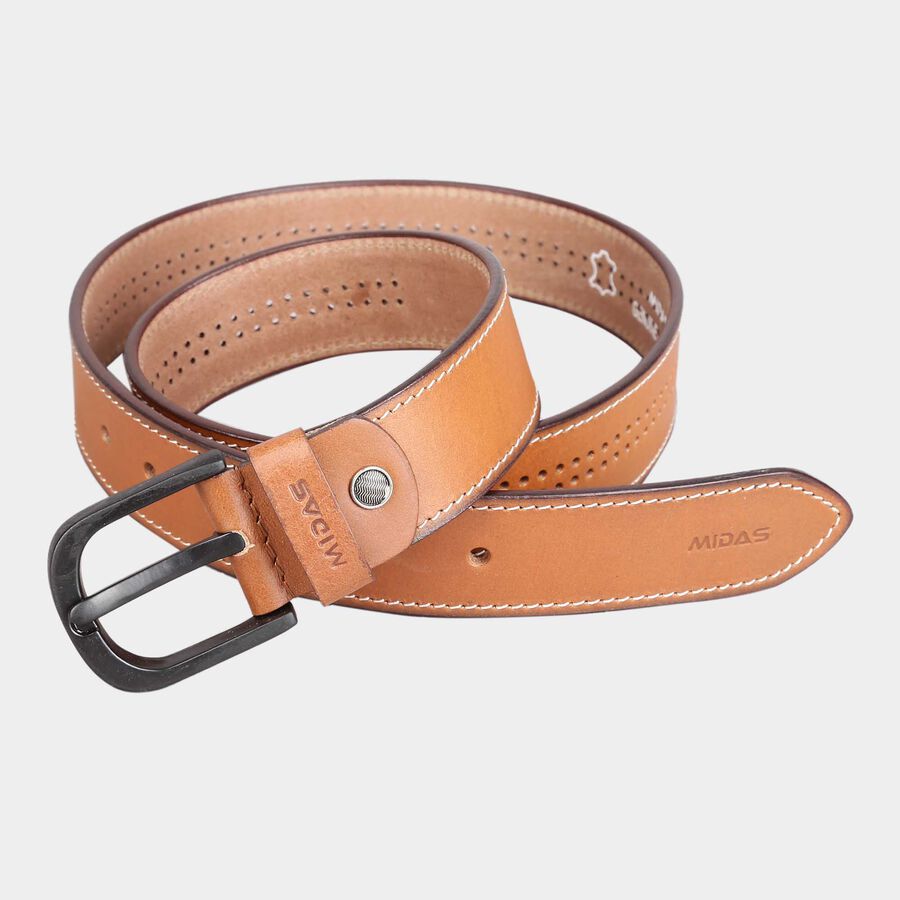 Men's Polyurethane Casual Belt, Size 36, Smooth/Plain, , large image number null