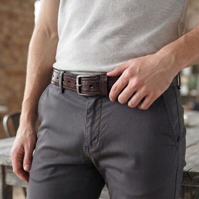 Brown PU Casual Belt