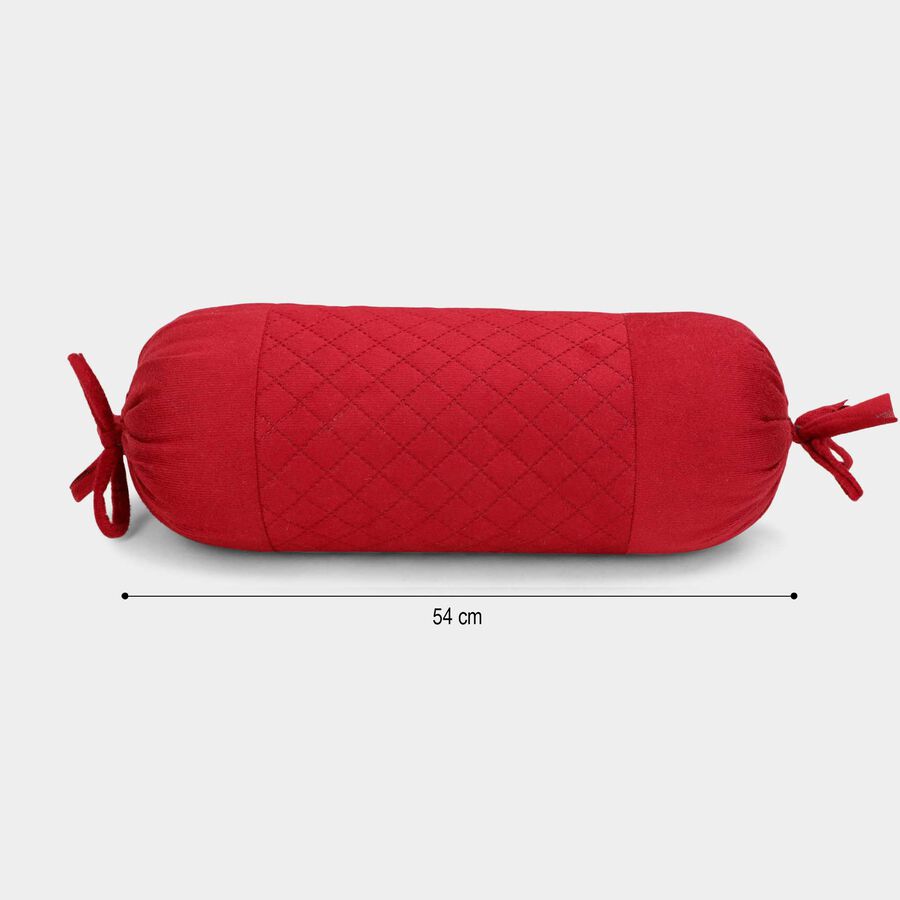Maroon Cotton Bolster, , large image number null