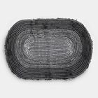 Grey Solid Shaggy Doormat, , small image number null