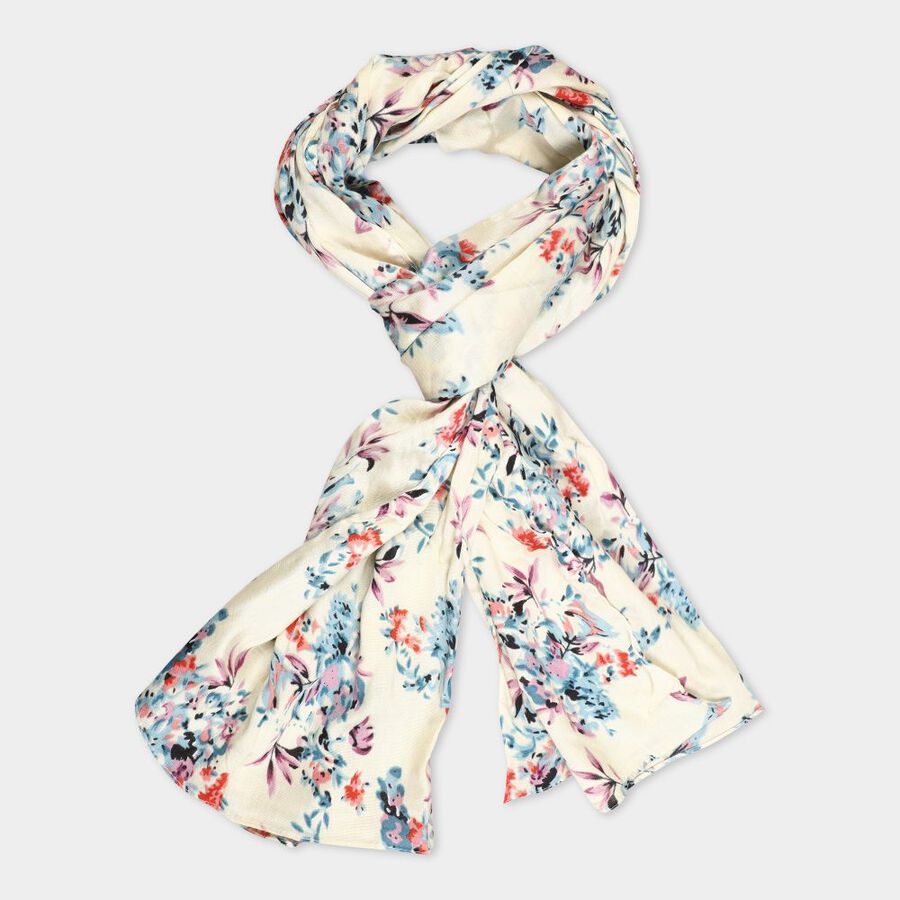 Women's off-White Viscose Scarf, , large image number null