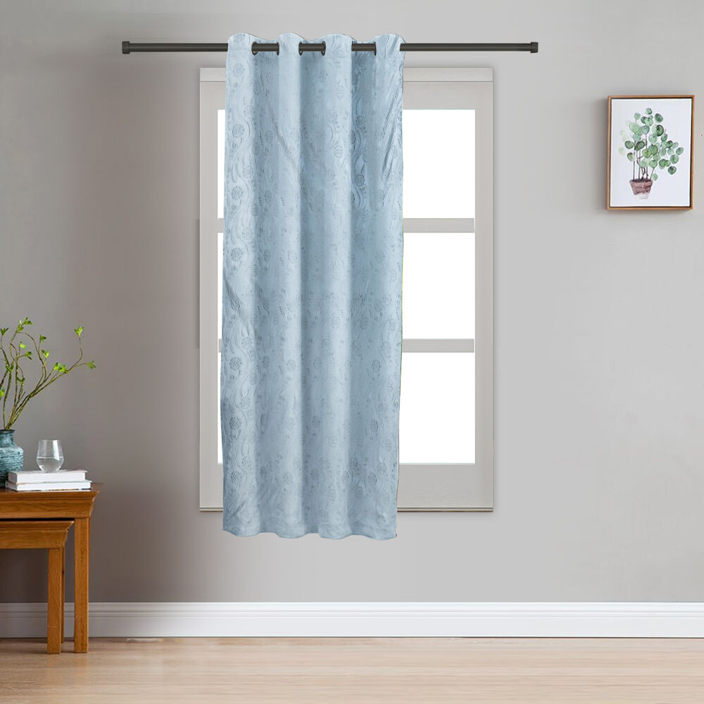 Home Beautiful                         5ft. Light Blue Window Curtain