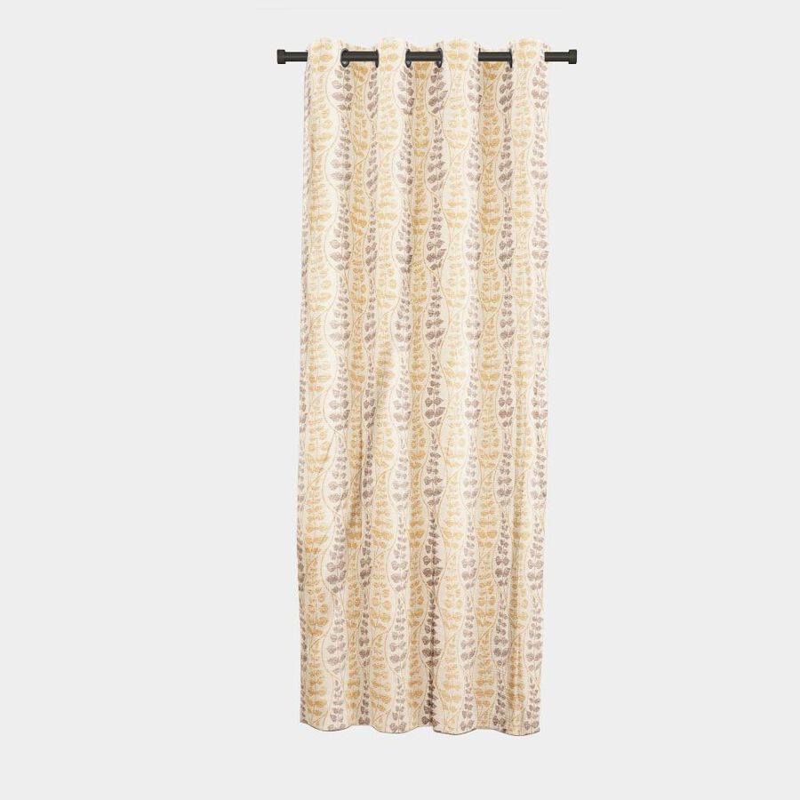 5ft. Bedroom Beige Printed Eyelet Window Curtains, , large image number null