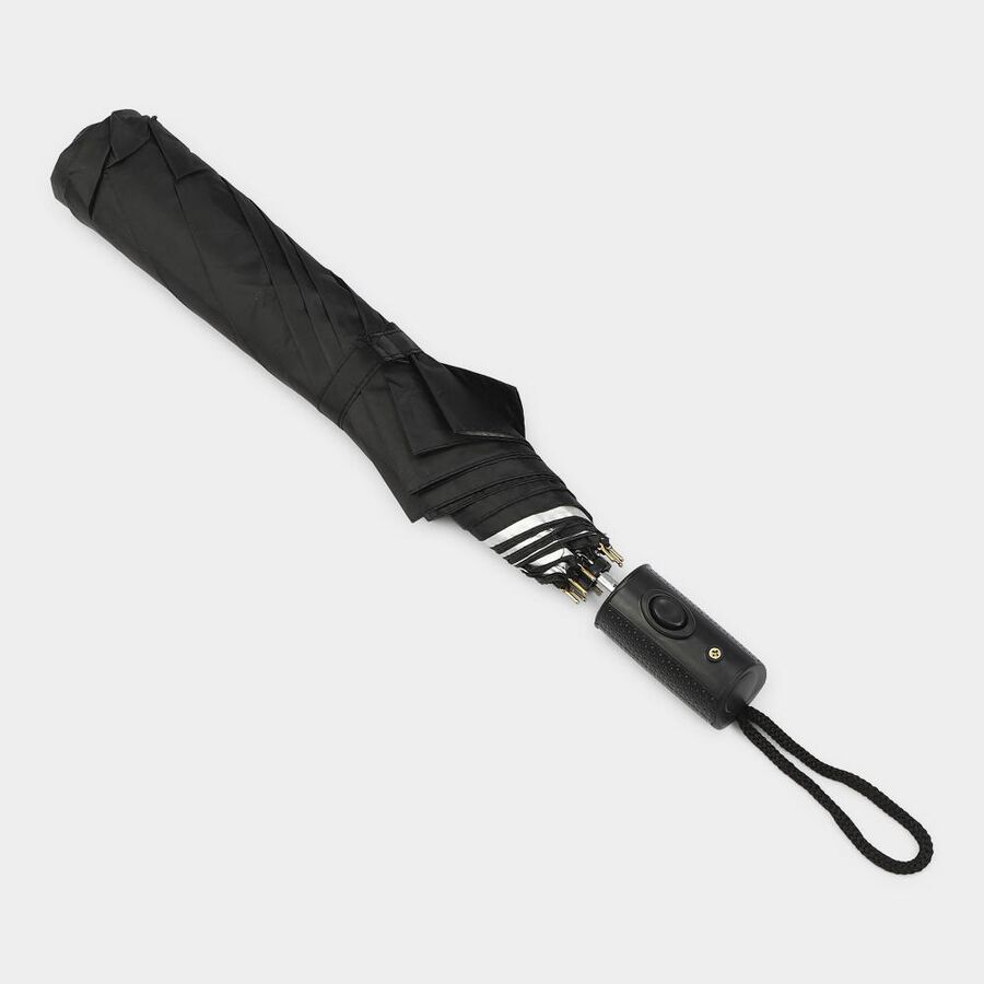 Men's Black Nylon/Polyester Umbrella, , large