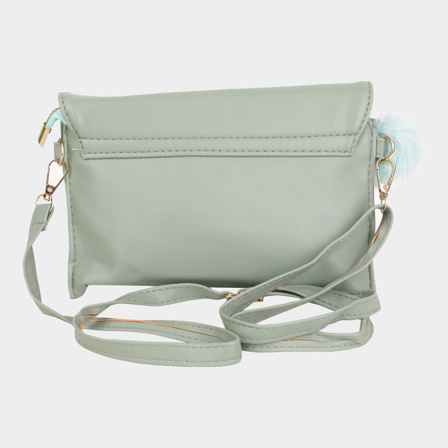 Women's Polyurethane Zipper Sling Bag, , large image number null