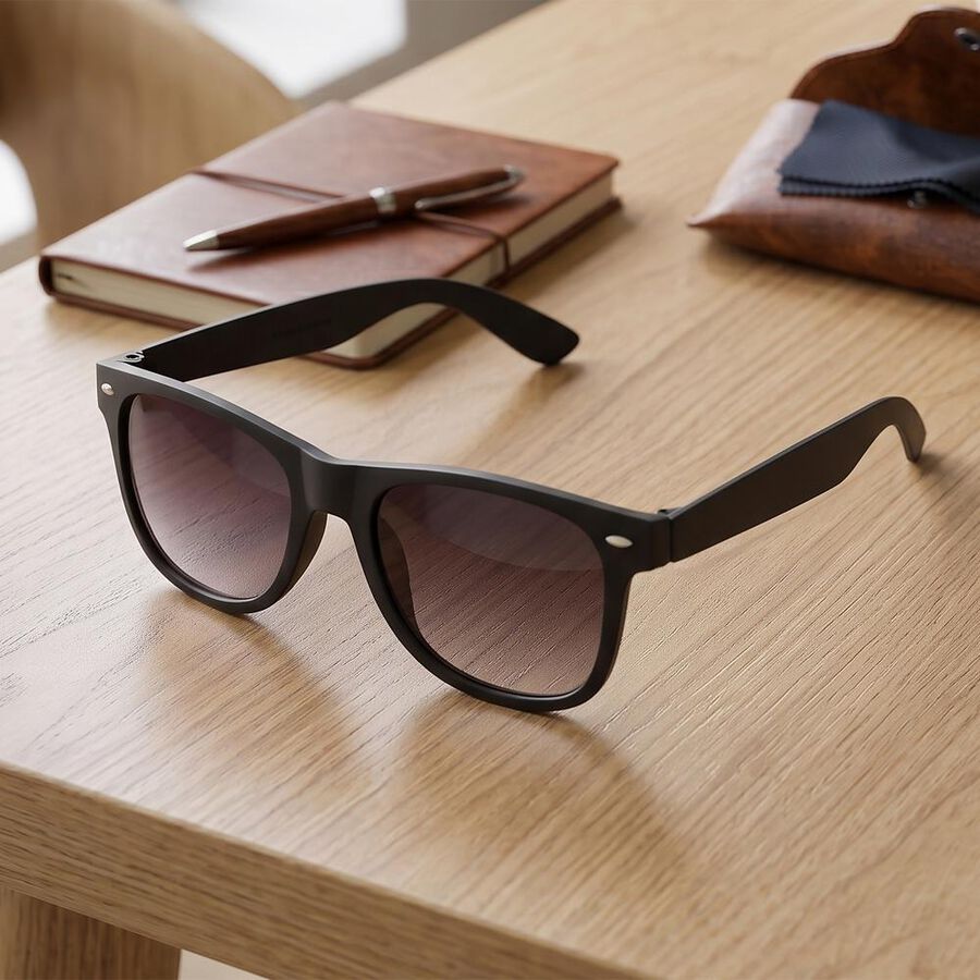 Men's Black Plastic Mens Sunglasses , , large