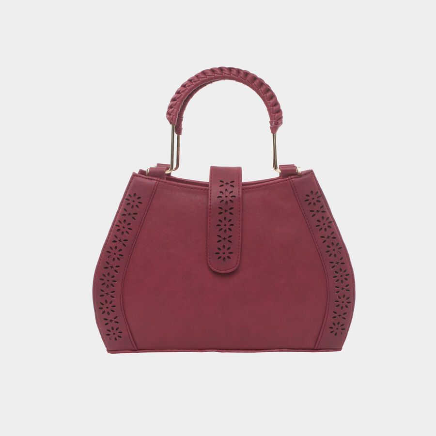 Women's 1 Compartment Medium Polyurethane Satchel, , large image number null