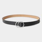 Woman's Black Polyurethane Belt, , small