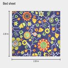 90 जीएसएम माइक्रोफाइबर डबल बेडशीट, , small image number null