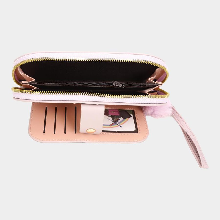 Women's Colour Block Polyurethane Long Wallet, , large image number null