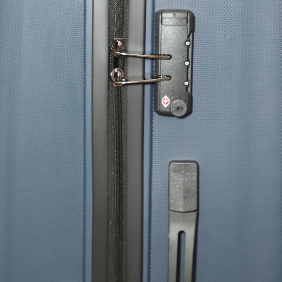 8-Wheel Dark Blue Polypropylene Hard Case Trolley, Large, , large image number null