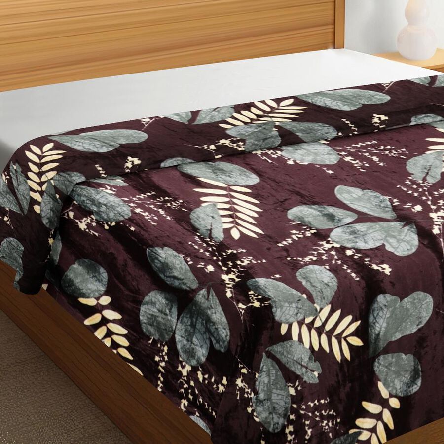 Maroon Microfiber Blanket, , large image number null