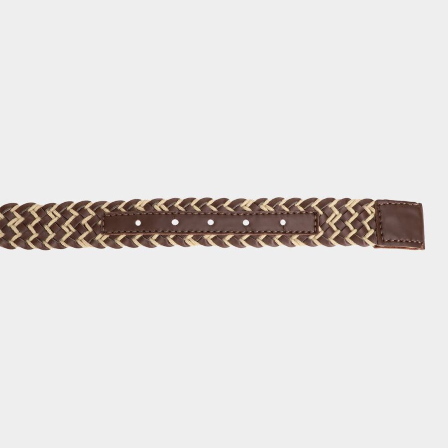 Men's Brown Canvas Casual Belt, , large image number null