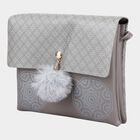 Women's Grey Polyurethane Sling Bag, , small image number null