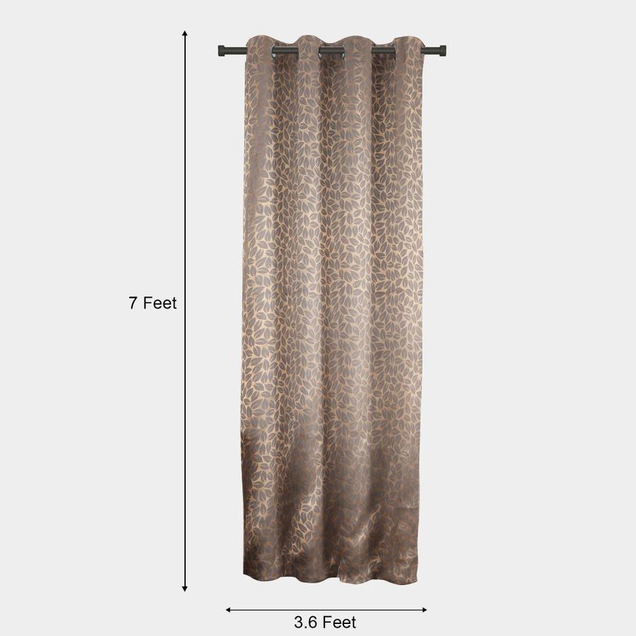7ft. Living Room Chocolate Brown Blackout Eyelet Curtains, , large image number null