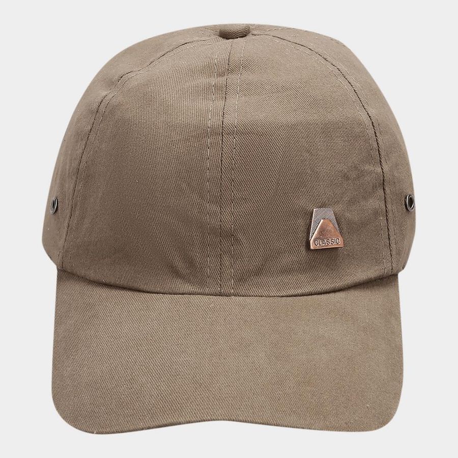Men's Brown Nylon/Polyester Cap, , large