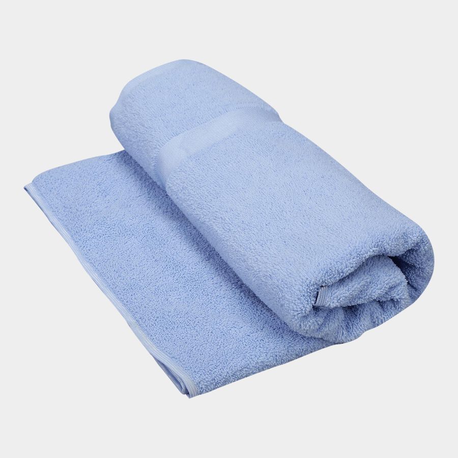 270 GSM Blue Microfiber Bath Towel, , large image number null