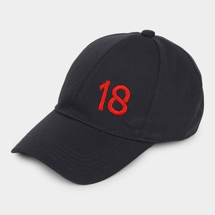 Men's Dark Grey Fabric Cap, , large image number null