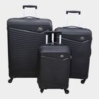 4-Wheel Black PVC Matee Hard Case Trolley, Small + Medium + Large, , small image number null
