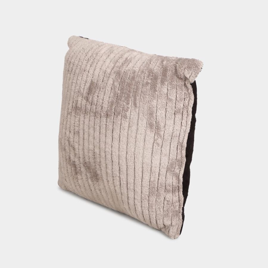 Taupe Velvet Textured Cushion, , large