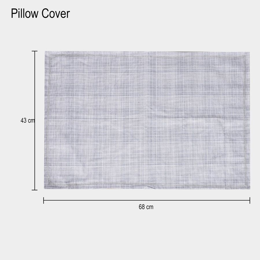 Blue Cotton Hexagonal Printed Single Bedsheet, , large