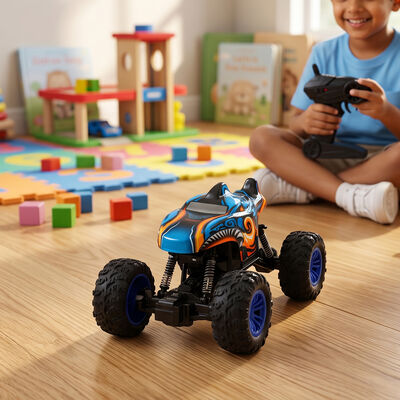 Kid's Remote Control Shark Monster Truck Off-Road Crawler Toy