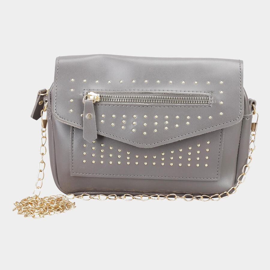Women's Polyurethane Envelope/Zipper Sling Bag, , large image number null