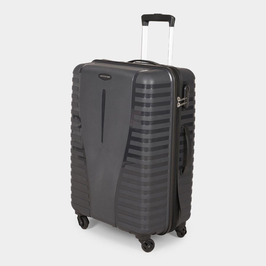 4-Wheel Dark Grey Polypropylene Hard Case Trolley, Medium, , large image number null