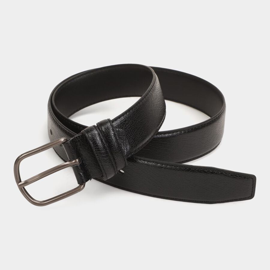 Men's Black Polyurethane Casual Belt, , large image number null