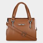 Women's Tan Polyurethane Handbag , , small