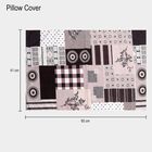 Brown Microfiber Double Bedsheet with Pillow Cover, , small