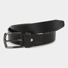 Men's Black Pu Formal Belt, , small image number null