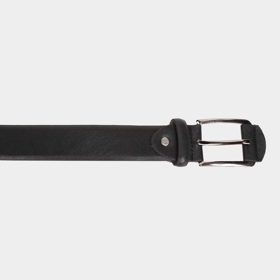 Men's Black Polyurethane Casual Belt, , large image number null