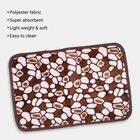 Brown Printed Bath Mat, , small image number null