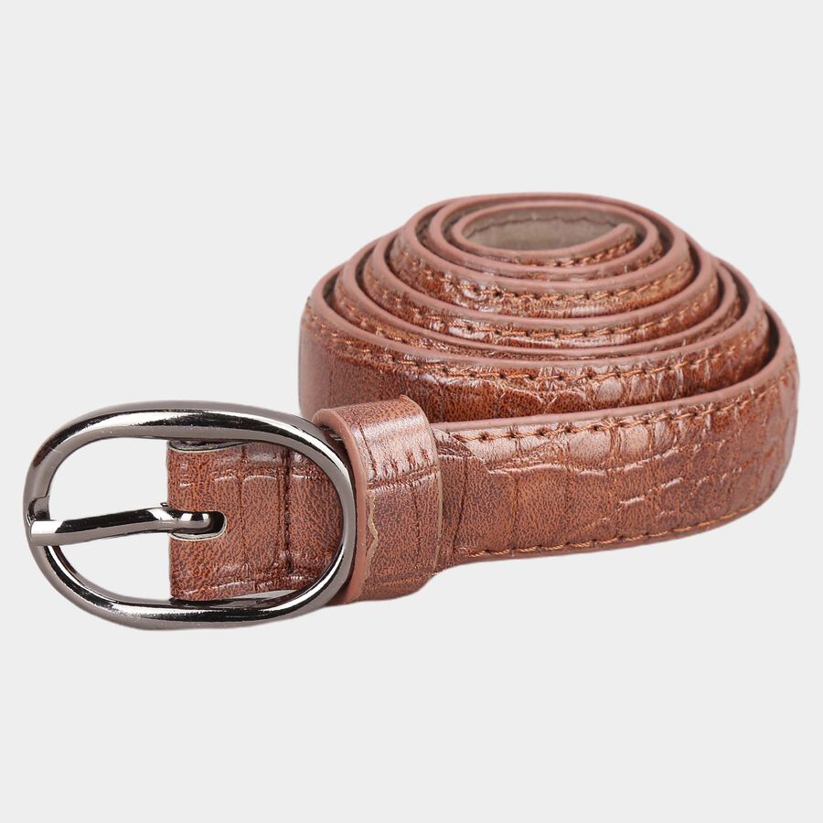 Women's Tan Polyurethane Belt, , large image number null