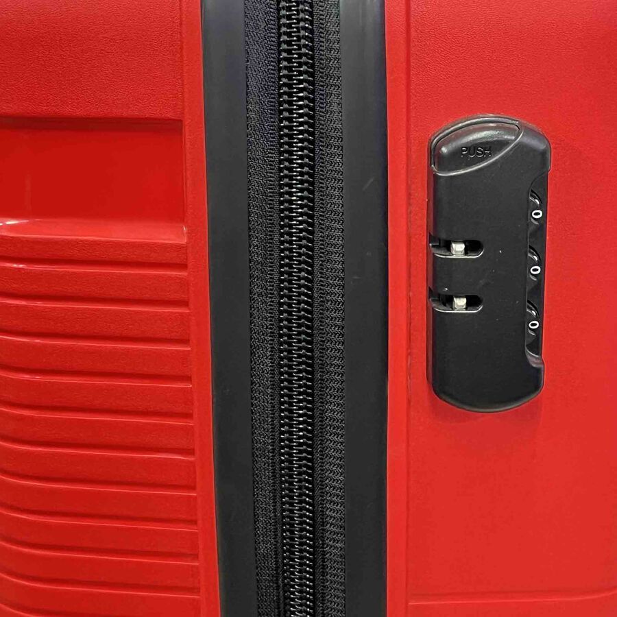 4-Wheel Red Polypropylene Hard Case Trolley, Small, , large image number null