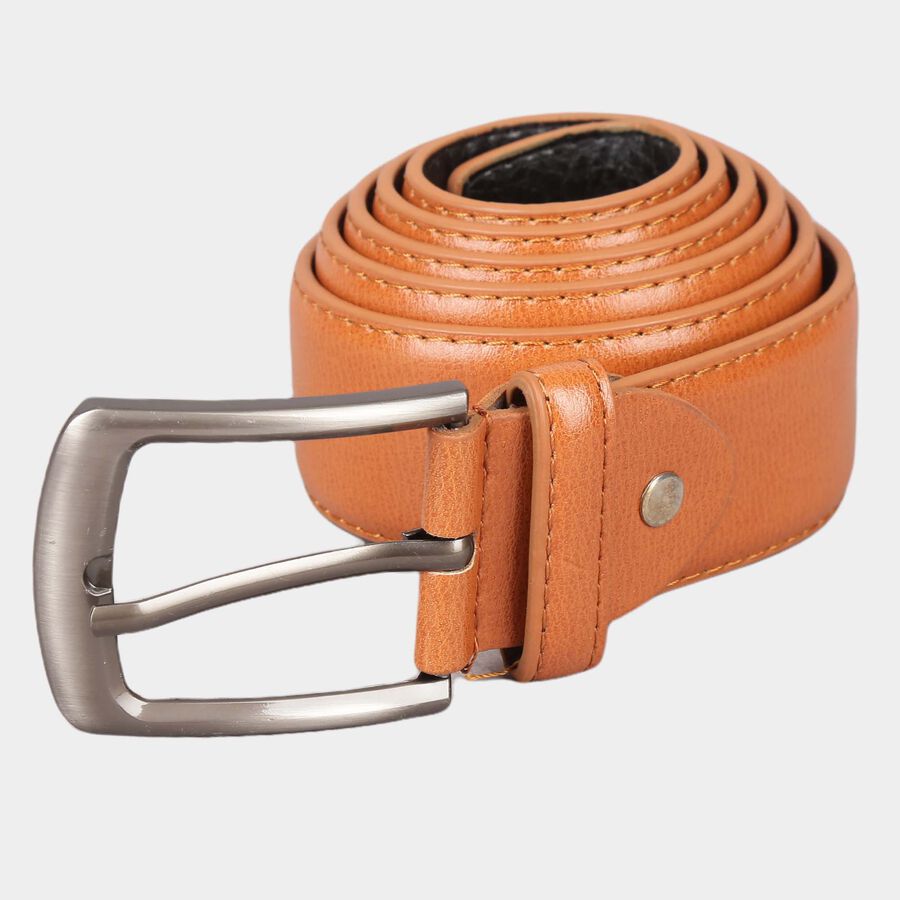 Men's Tan Polyurethane Casual Belt, , large image number null