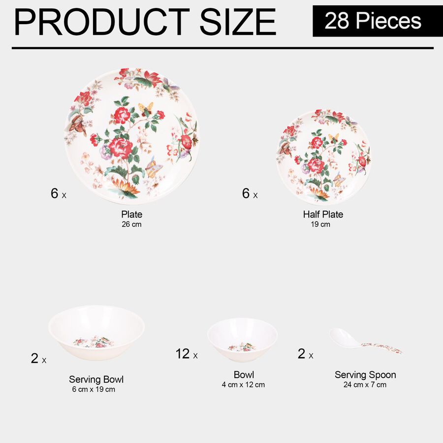 Melamine Dinner Set 28 Pcs, , large image number null