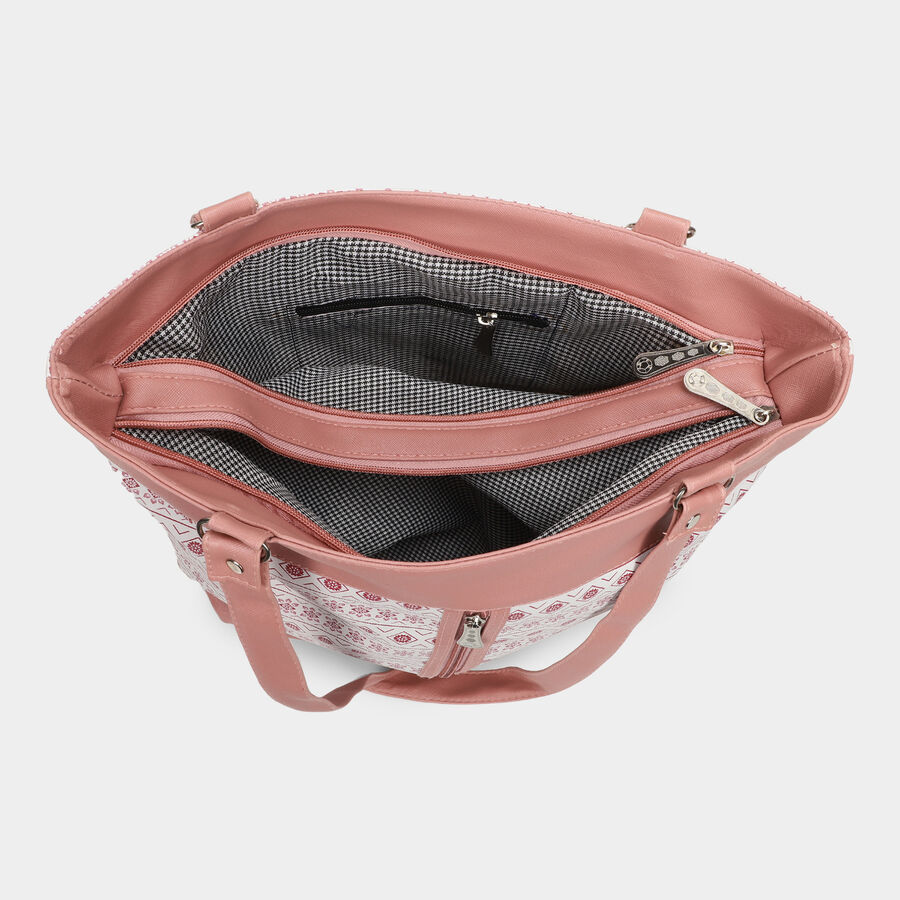 Pink Printed Hand Bag, , large image number null