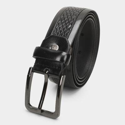 Men's Black Polyurethane Belt