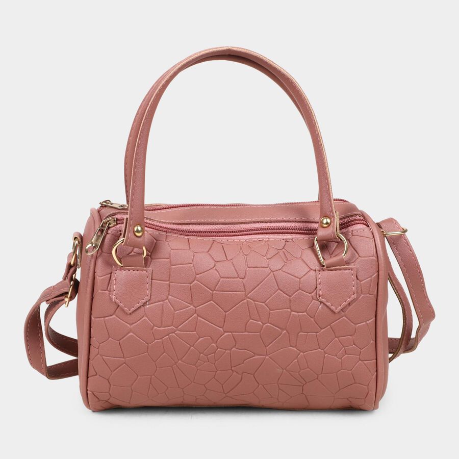 Women's Peach Polyurethane Sling Bag, , large image number null
