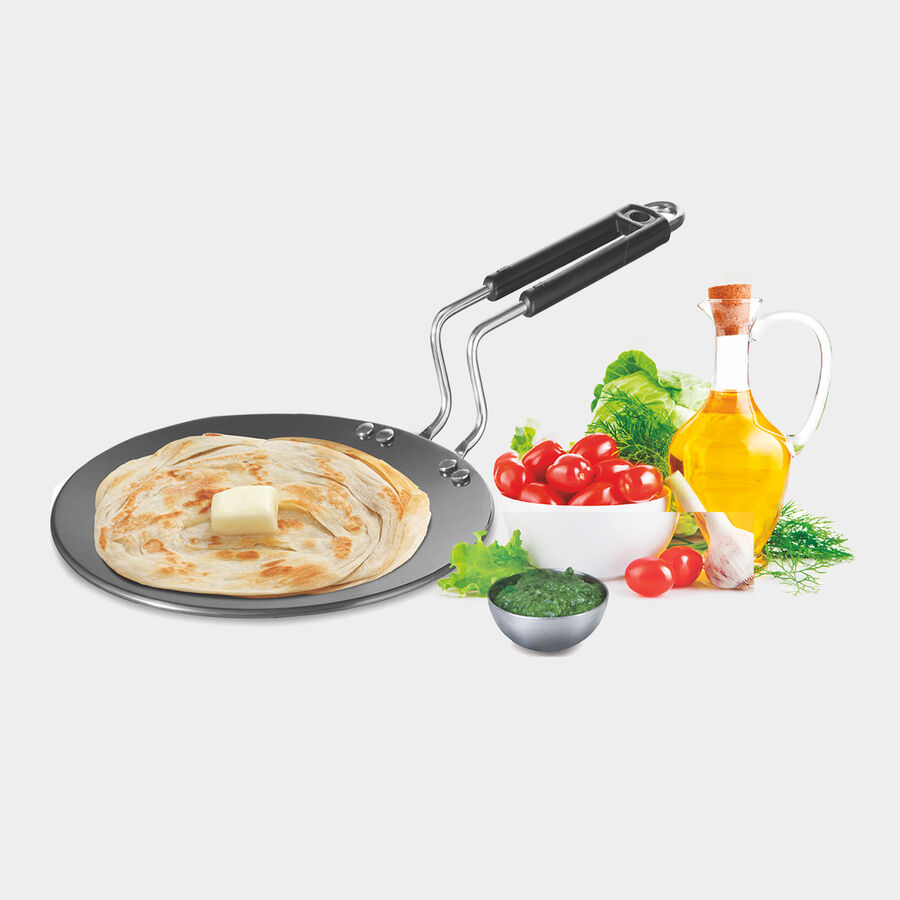 Hard Anodised Aluminium Tawa, Induction Compatible, , large image number null