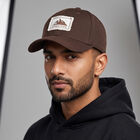 Men's Brown Fabric Cap, , small