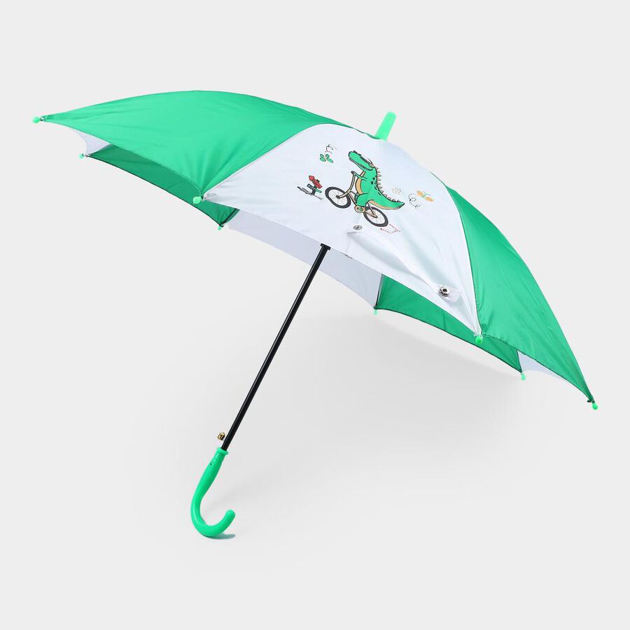 Kid's Green Polyester Umbrella, , large